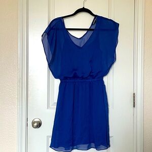 Express small blue cocktail dress